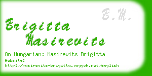 brigitta masirevits business card